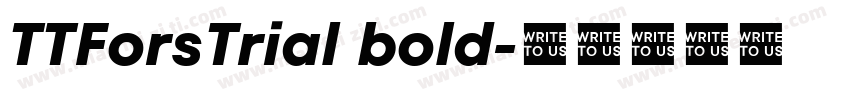 TTForsTrial bold字体转换